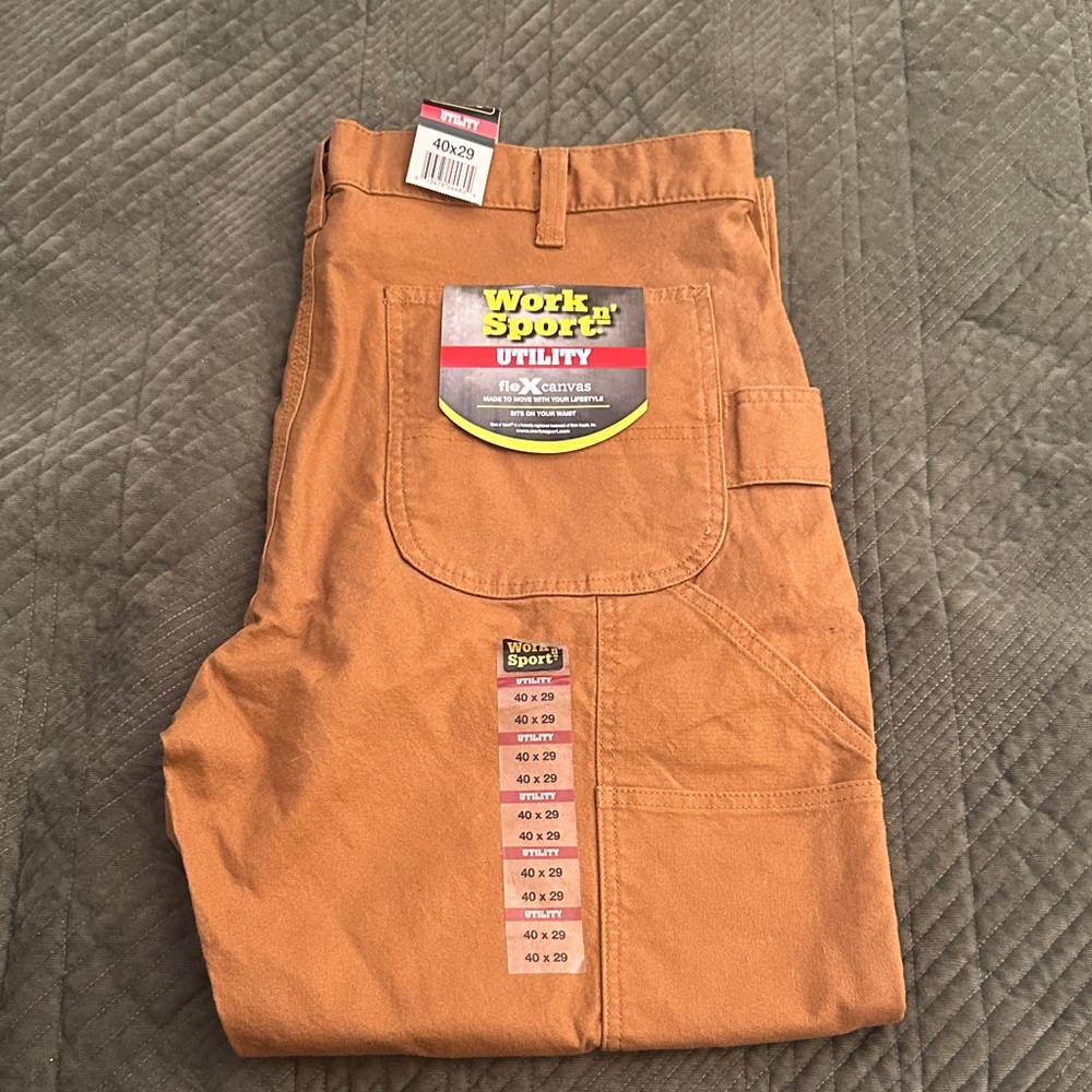 Men's Utility Work Pants - Brown